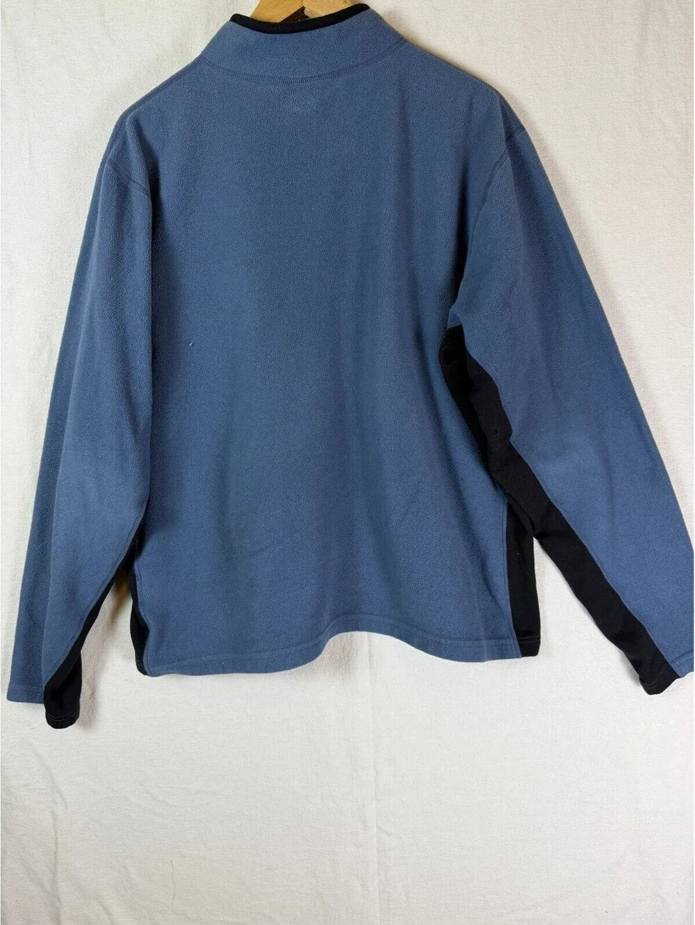 Vintage The North Face Mens XL Quarter Zip Fleece Pullover Jacket Blue -Flaw